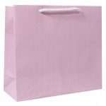 Torebka papierowa laminowana RÓŻ JASNY 17,5x6,5x15,5 cm