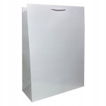 Torba papierowa laminowana BIAŁA 34x14x44 cm
