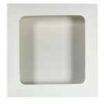 BIAŁE pudełko na prezent 13x13x3cm - okienko