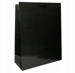 Torba papierowa laminowana CZARNA 34x14x44 cm