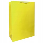 Torebka papierowa laminowana ŻÓŁTA 24x9x36 cm