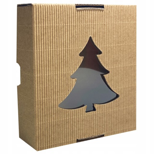 11x12 pudełko z okienkiem-choinką przód