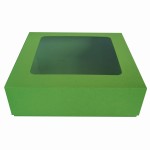 LIMONKOWE pudełko na prezent 20x20x6cm z okienkiem