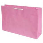 Torebka papierowa laminowana MOCNY RÓŻ 35x10x25 cm