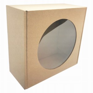Pudełko fasonowe z okienkiem 21x21x10 cm Karton Prezentowy Tekturowy