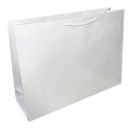 bardzo duża torba papierowa laminowana biała