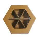 PUDEŁKO PREZENTOWE SZEŚCIOKĄTNE (S) 17x20x7 cm + przegródki