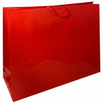 Torba papierowa laminowana CZERWONA 47x14x36 cm 