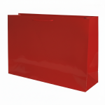 Torebka papierowa laminowana CZERWONA 35x10x23 cm