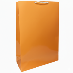 Torebka papierowa laminowana POMARAŃCZOWA 24x9x36 cm