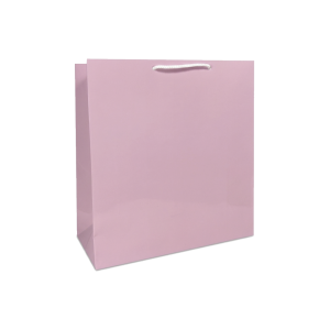 Torebka papierowa laminowana JASNY RÓŻ 24x9x27 cm