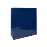 Torebka papierowa laminowana GRANATOWA 24x9x27 cm