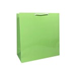 Torebka papierowa laminowana PISTACJOWA 24x9x27 cm