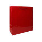 Torebka papierowa laminowana CZERWONA 24x9x27 cm