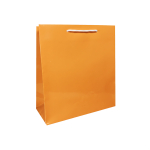 Torebka papierowa laminowana POMARAŃCZOWA 24x9x27 cm