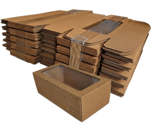 Pudełko Fasonowe z Okienkiem 18x35x12 cm tektura falista  EKO - 50 szt.
