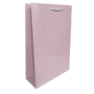 Torebka papierowa laminowana JASNY RÓŻ 24x9x36 cm