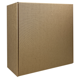 Pudełko prezentowe 30x30x10 cm fasonowe z eko-tektury falistej prążkowanej