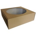 Pudełko fefco 427 z okienkiem rozmiar 30x30x10 cm widok z boku