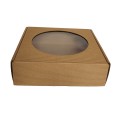 pudełko prezentowe z okienkiem 21x21x6 cm z tektury falistej