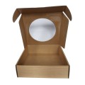 pudełko prezentowe z okienkiem 21x21x6 cm z tektury falistej jak złożyc