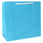 Torebka papier laminowana BŁĘKITNA 17,5x6,5x15,5 cm